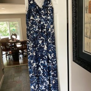 Chaps- Blue Maxi dress. Wore once to a wedding. Like new